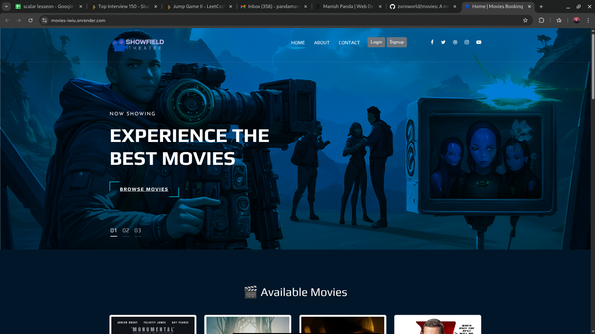 Movies & Booking — Movies data